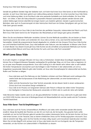 Unbedingt lesen vor dem Kauf -  Sous Vide Garzeiten    Neu