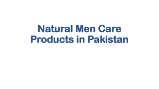Natural Men Care Products in Pakistan