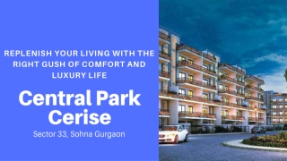 Flats For Sale Central Park Cerise Floors Sohna Sector 33 Gurgaon Sohna PPT