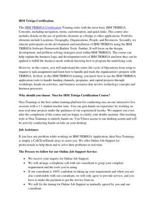 IBM Tririga Certification