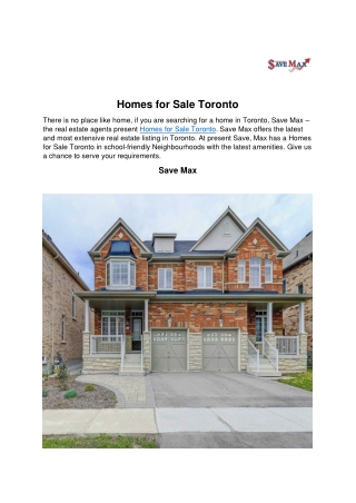 homes for sale in toronto