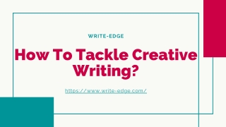 How To Tackle Creative Writing
