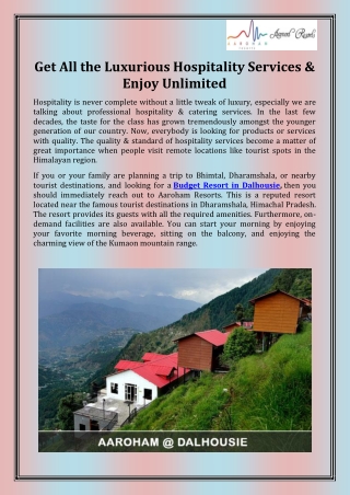 Luxury Cottages in Dalhousie