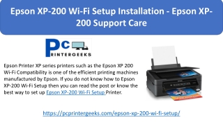 Epson XP-200 Wi-Fi Setup Installation - Epson XP-200 Support Care