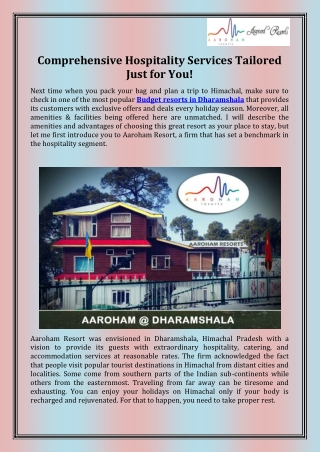 best hotel in Dharamshala