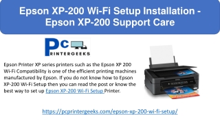 Epson XP-200 Wi-Fi Setup Installation - Epson XP-200 Support Care