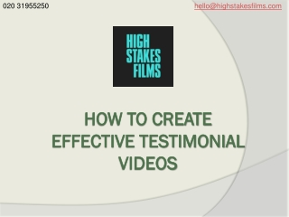 How to Create Effective Testimonial Videos