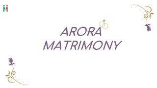 Arora Matrimony
