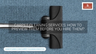 Carpet Cleaning Services Kingston