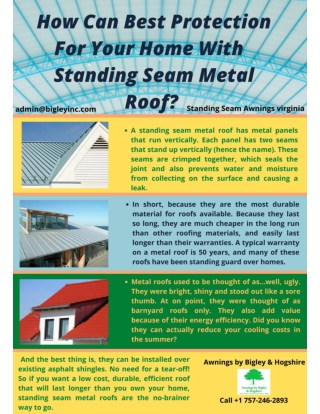 How Can Best Protection For Your Home With Standing Seam Metal Roof