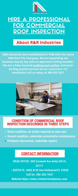 Hire a Professional For Commercial Roof Inspection