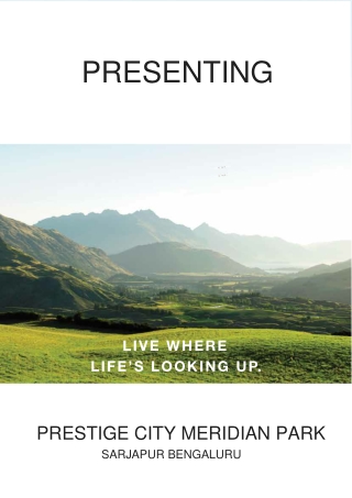 Prestige City Meridian Park Sarjapur, Bangalore Brochure