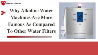 Want The Best alkaline water machine