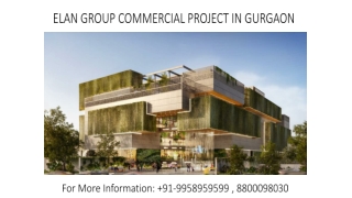 Elan Commercial Projects In Gurgaon, Elan Group New Launch In Gurgaon, 995895959