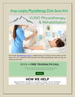 Kings Langley Physiotherapy Clinic Seven Hills