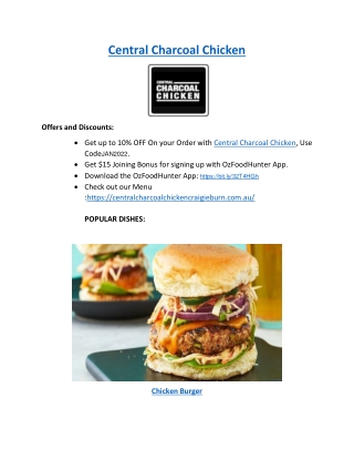 5% off - Central Charcoal Chicken Menu Craigieburn, VIC