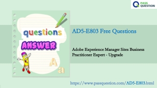 Adobe AD5-E803 Practice Test Questions