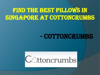 Find the Best Pillows in Singapore at Cottoncrumbs