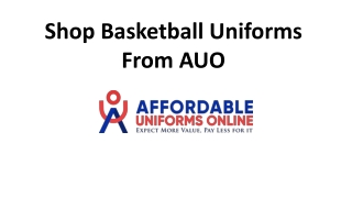 Shop Basketball Uniforms From AUO