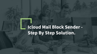 Icloud Mail Block Sender - Step By Step Solution.