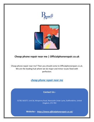 Cheap phone repair near me  | Officialphonerepair.co.uk