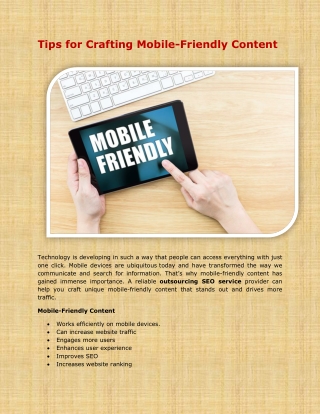 Tips For Crafting Mobile-Friendly Content