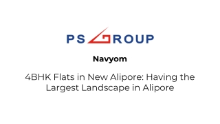 Navyom- 4BHK Flats in New Alipore: Having the Largest Landscape in Alipore