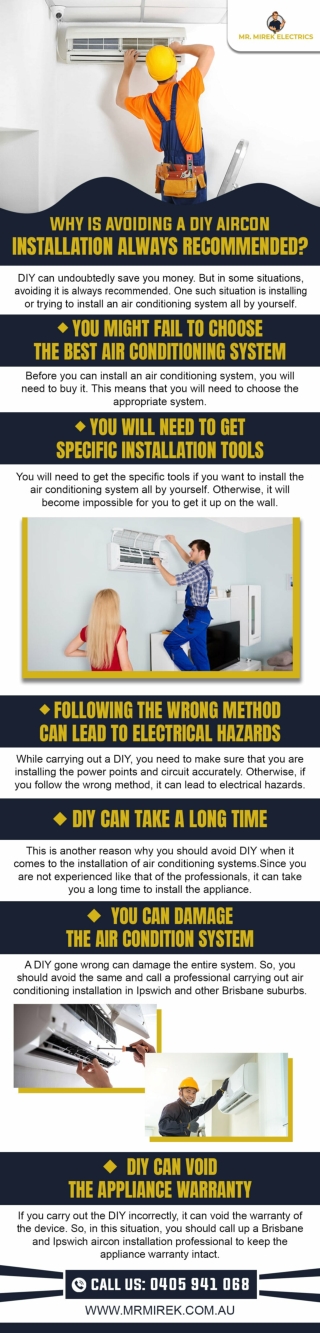 WHY IS AVOIDING A DIY AIRCON INSTALLATION ALWAYS RECOMMENDED?
