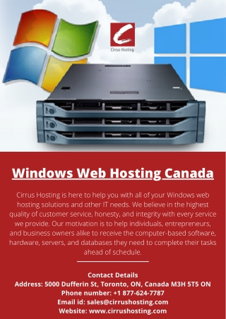Windows Web Hosting Canada
