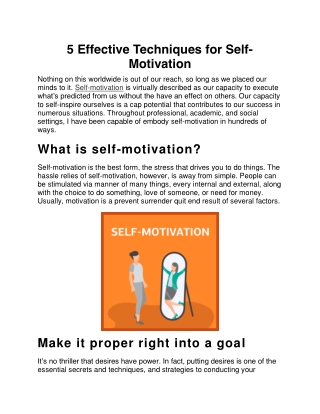 5 Effective Techniques for Self