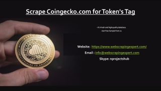 Scrape Coingecko.com for Token's Tag