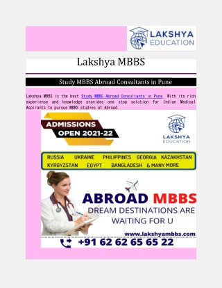 Study MBBS Abroad Consultants in Pune