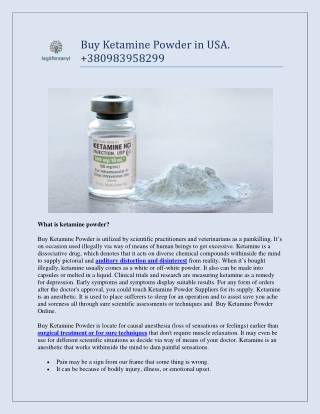 Buy Ketamine Powder in USA-converted