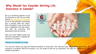 Why Should You Consider Getting Life Insurance in Canada?