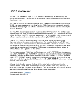 LOOP statement
