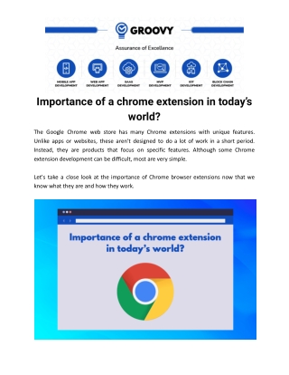 Importance of a chrome extension in today’s world_