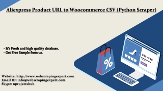 Aliexpress Product URL to Woocommerce CSV (Python Scraper)