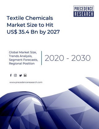 Textile Chemicals Market Size, Share, News, Trend, Demand, Opportunity by the en
