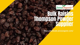 Bulk Raisins Thompson Powder Supplier | Bulk Raisins Thompson Supplier