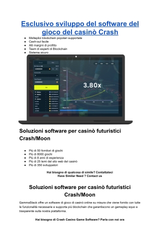 Crash Online Casino Sviluppo Software