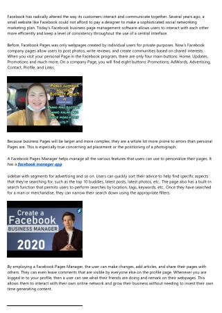 Make Cash with Facebook - Use a Facebook Pages Manager