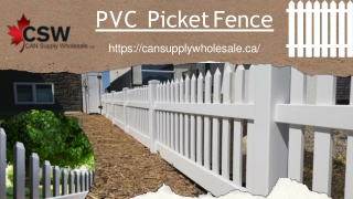 Classic PVC Picket Fence | CAN Supply Wholesale