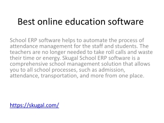 Best online education software