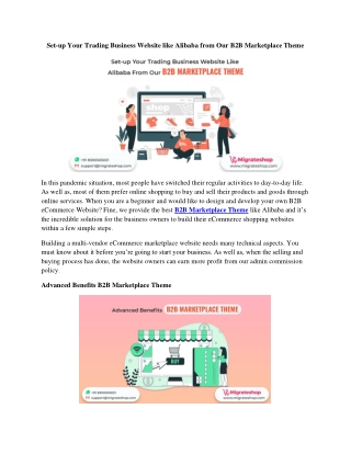 Set-up Your Trading Business Website Like Alibaba From Our B2B Marketplace Theme