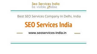 SEO Services India PPT & PDF Jan,2022