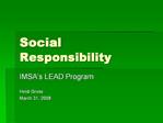 Social Responsibility