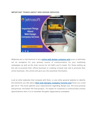IMPORTANT THINGS ABOUT WEB DESIGN SERVICE1