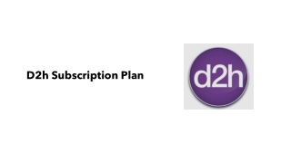 Best D2h Subscription Plan​