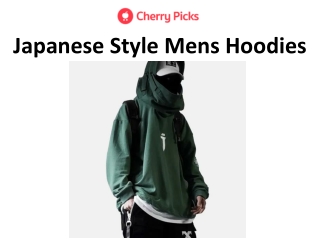 Japanese Style Mens Hoodies