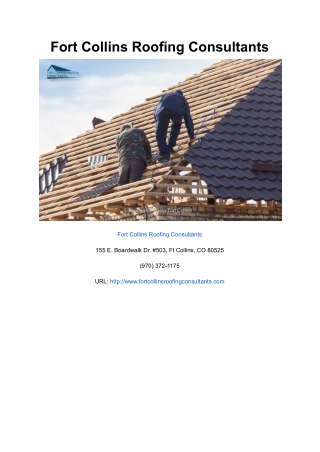 Fort Collins Roofing Consultants